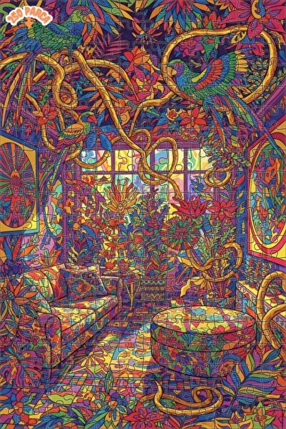 Teona Ahşap لوحة فنية ملونة لمنظر غابة الفواكه الكريستالية بمظهر اللوحات الزي...