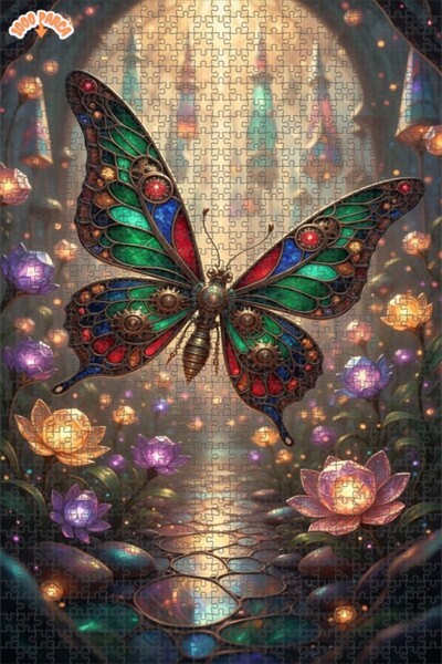 Teona Ahşap لوحة فنية سحرية على شكل فراشة، لغز خشبي بإطار مزدوج الطبقات، 1000...