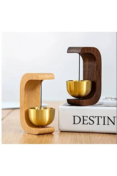 Şirin 2’li Ahşap Manyetik Kapı Zili Seti - Açık ve Koyu Renk Dekoratif Giriş ...