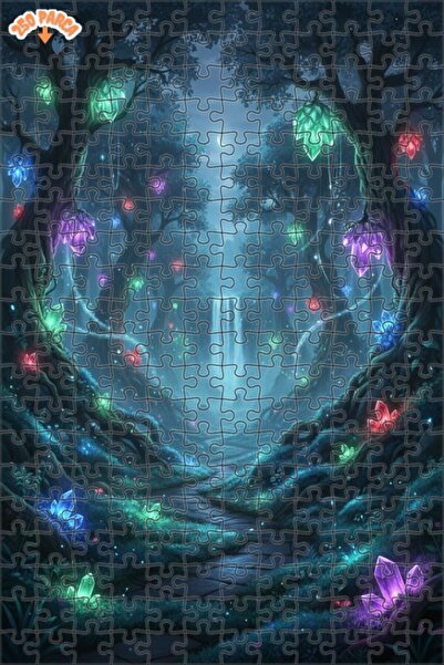 Teona Ahşap لغز خشبي من الغابة الكريستالية السحرية، لغز خشبي بإطار مزدوج الطب...