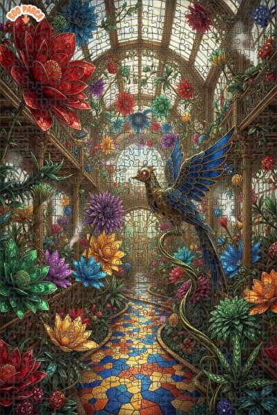 Teona Ahşap لغز خشبي بإطار مزدوج الطبقات من ستيمبانك أوركيد بيرد، 500 قطعة، 5...