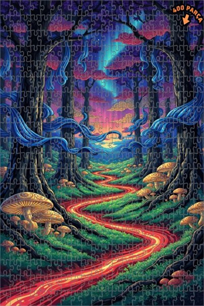 Teona Ahşap لغز خشبي مؤطر بطبقتين من ماركة ماجيكال فورست ريفر 400 قطعة 35×35