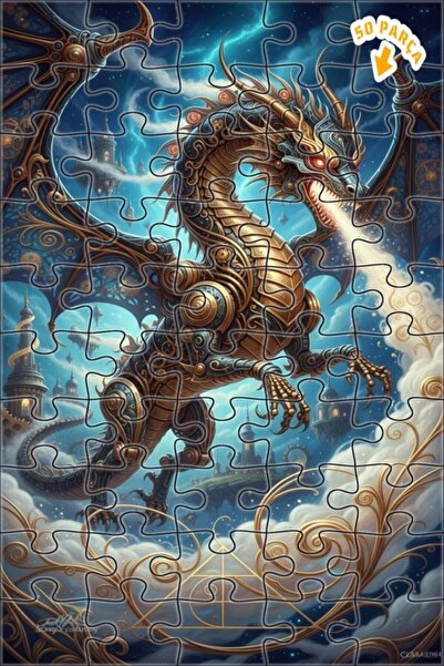 Teona Ahşap لغز خشبي رائع بإطار مزدوج الطبقات بمظهر التنين الميكانيكي المدهش،...