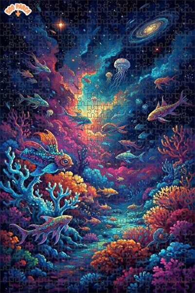 Teona Ahşap لوحة زيتية رائعة لحيوانات البحر من نوع فانتاستيك جلاكسي، لغز خشبي...