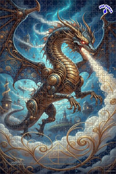 Teona Ahşap لغز خشبي رائع بإطار مزدوج الطبقات بمظهر التنين الميكانيكي المدهش،...