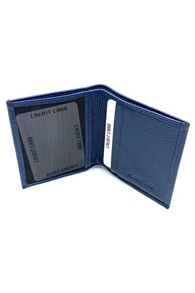 SAFİR Kimlik ve Ehliyet ve Kartlar için Mini Boy Lacivert Kartlık Hakiki Deri