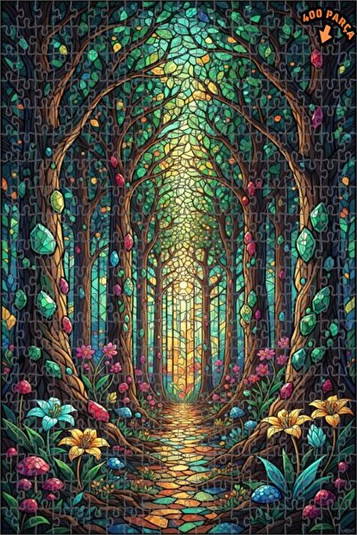 Teona Ahşap لغز خشبي بإطار مزدوج الطبقات من مسار الكريستال الغابة الغامضة 400...