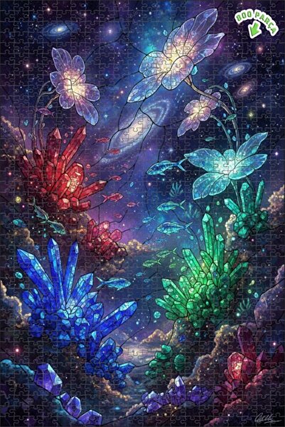 Teona Ahşap لغز خشبي مؤطر بطبقتين بمظهر الألوان المائية لحديقة الكريستال في ا...