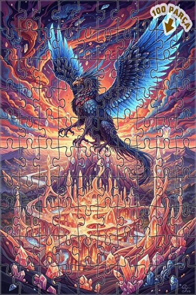 Teona Ahşap لغز خشبي على شكل مخلب مدينة الكريستال الخيالية بمظهر مائي 100 قطع...