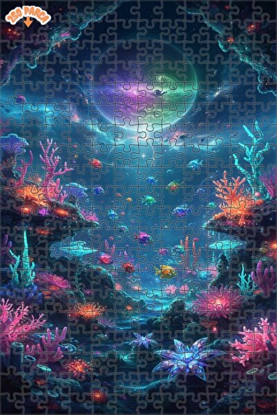 Teona Ahşap لوحة فنية لغز كوكب تحت البحر الرائع 250 قطعة 30x30