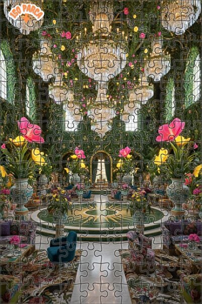 Teona Ahşap لغز خشبي فاخر ذو طابقين من بيت الحديقة 150 قطعة 20x30