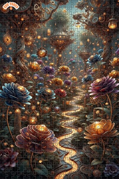 Teona Ahşap لغز خشبي رائع بإطار مزدوج الطبقات من فانتاستيك ستيمبانك فورست 500...