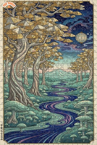 Teona Ahşap لغز خشبي رائع بإطار مزدوج الطبقات من فانتاستيك أورانج فورست، 500 ...