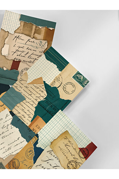 Henno A6 (10,5x14,8 cm) Sanatsal Yırtık Kağıt Kolaj Dokulu Scrapbook Kağıdı |...