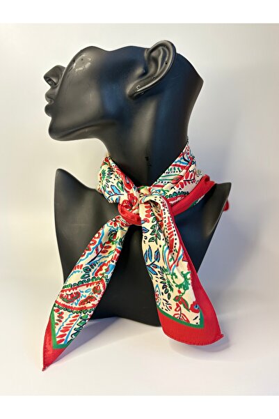 BHR AKSESUAR Patterned Square Scarf (45X45 cm)