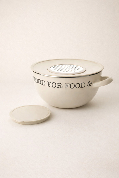 Mirilliahome 24 cm Enamel Mixing Bowl with Lid Storage Container