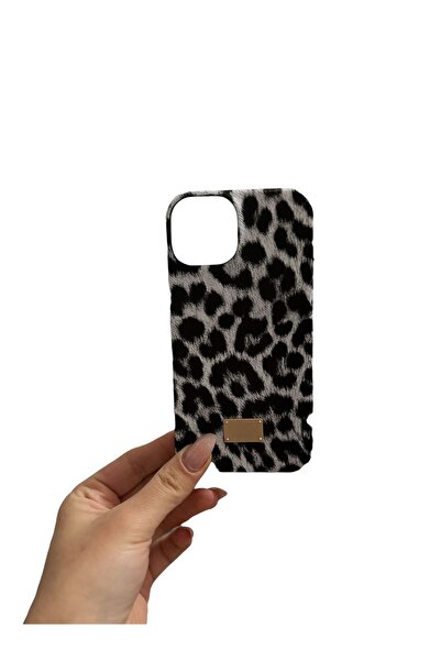 KaffCase iPhone 11 Compatible White L Leopard Printed Case