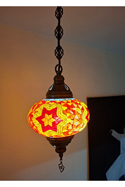 mertyavm Otantik Avize Osmanlı Mozaik Desenli Sarkıt Avize Gece Lambası