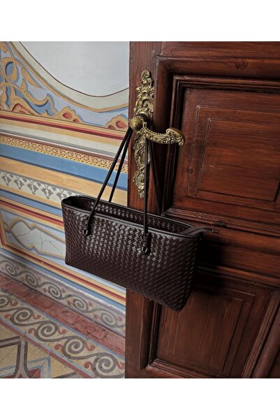 Mortanya Botte Knitted Pattern Women's Shoulder Bag