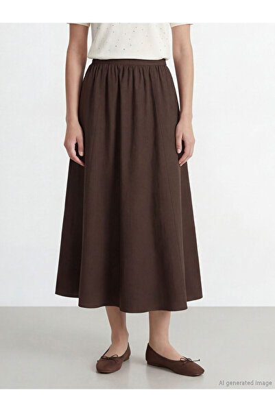 LC Waikiki Flared Skirt with Zipper at the Waist