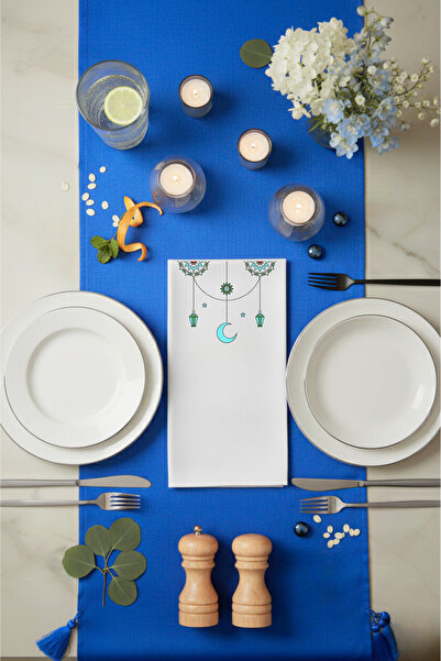 VENORA مناديل مائدة هلال لايت – مطبوع مناديل بتصميم ليلة رمضان - عبوة من 12