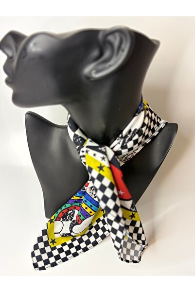 BHR AKSESUAR Patterned Square Scarf (45X45 cm)
