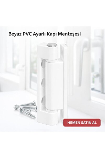 PVC Çelik Pimapen Pencere Menteşesi 75 mm - 10 Adet (Beyaz)