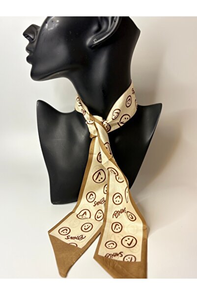 BHR AKSESUAR Patterned Thin Scarf, Ribbon (6X85 cm)