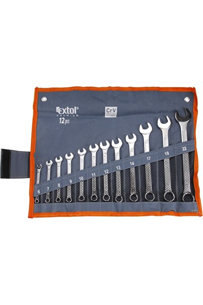 Extol Premium Chei combinate 6-22mm 12 buc, EXTOL PREMIUM, 6333, CrV, 6-22mm