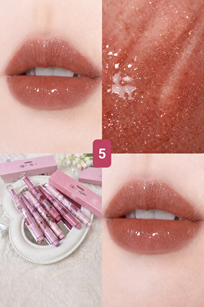 magic casa Kore Stili Simli Dudak Parlatıcısı Ruj 05 – Cam Etkili Işıltılı Du...