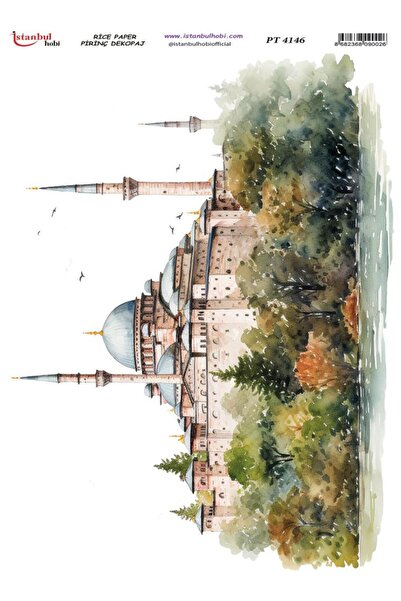 İstanbul Hobi ورق ديكور نحاسي 30×42 سم PT-4146 أيا صوفيا