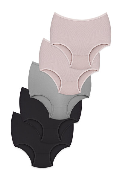 KoNFoRX Women's Panties High Waist 5 Pack - Everyday Use, Cotton, Underwear D...