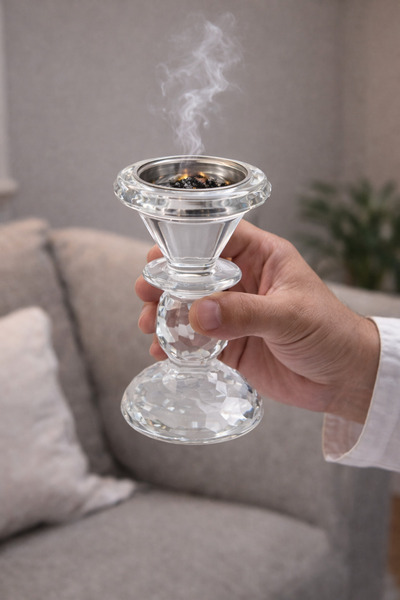 Generic مبخرة كريستال أنيقة – لمسة فخامة لغرفة النوم