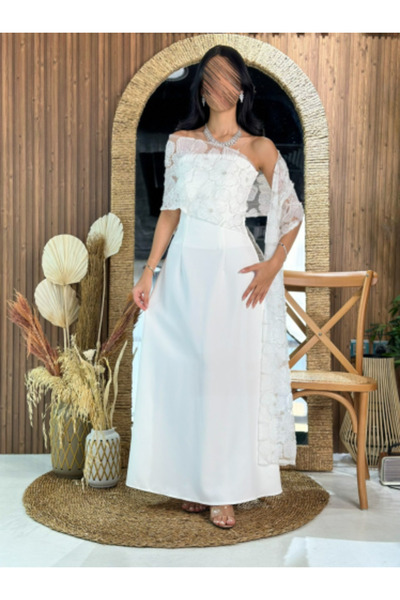 LOODYA Long dress with an elegant shawl