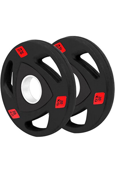 Generic Olympic Weight Plates with Rubber Coating and Triple Grip Handles