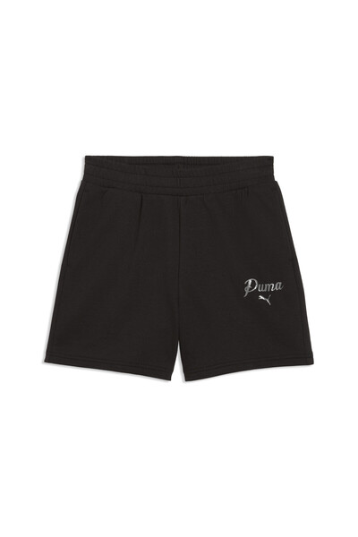 Puma Pantaloni scurți Essentials Script cu talie înaltă de 5"