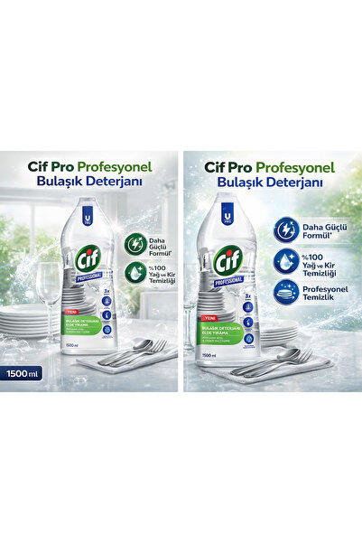 Cif Profesyonel Bulaşık Deterjanı 1500 ml 2 adet