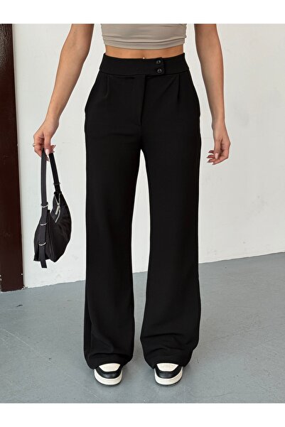 Swet Shop Jeans Women's Stretch Fabric Palazzo Loose Wide Leg Trousers