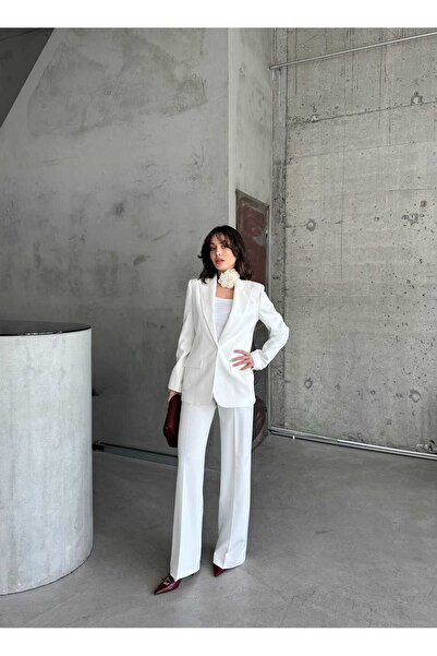 LOVİSRİSE Blazer Takım Elbise Tek Düğmeli Ceket Pantolon
