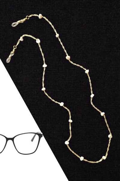 nftart.design Twisted Chain Covered in Colors - Gold Eyeglass Chain