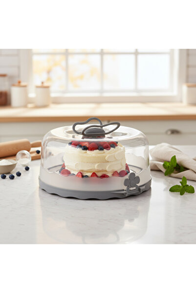 YAZICI Cake Pan with Lid 24 cm – Cake & Pastry Storage and Transport Containe...