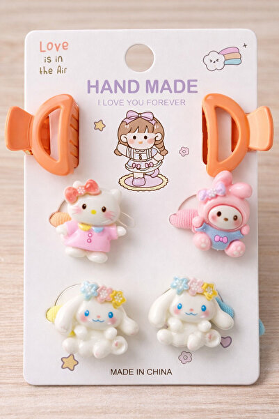 Renkli kids Girl and Baby Girl Buckle Set 6 Pieces