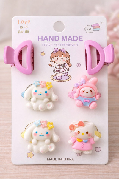 Renkli kids Kız Çocuk Ve Kız Bebek Toka Seti 6 Adet