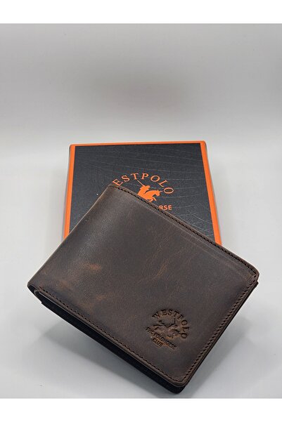 West Polo Çanta ΚΑΤΑΠΛΗΚΤΙΚΟ ΑΝΔΡΙΚΟ ΠΟΡΤΦΟΛΙΟ (ΠΟΡΤΟΦΟΝΙ) ΑΠΟ ΓΝΗΣΙΟ ΔΕΡΜΑ Μ...