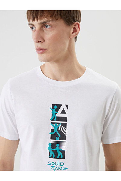 LC Waikiki Nevavm Oval Collar with a Difference Squid Game Licensed Men's T-S...