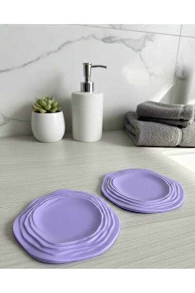 Silver Set of 2 Minimalist Wave Design Decorative Presentation Plates & Gift ...