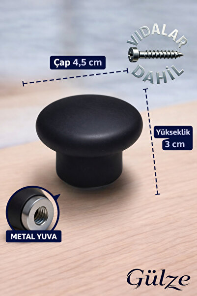 GÜLZE Polimer ODAK Model Mobilya Kulpları (Dolap,çekmece,komodin,mutfak,banyo...