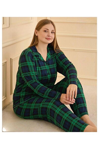 Mihra Жіночий міланський сорочковий комплект з довгими рукавами та коміром 50...