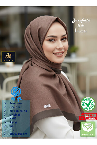 Hint İpek Premium Lux Original Monogram Shawl (Silk Voile, High Quality, Ligh...