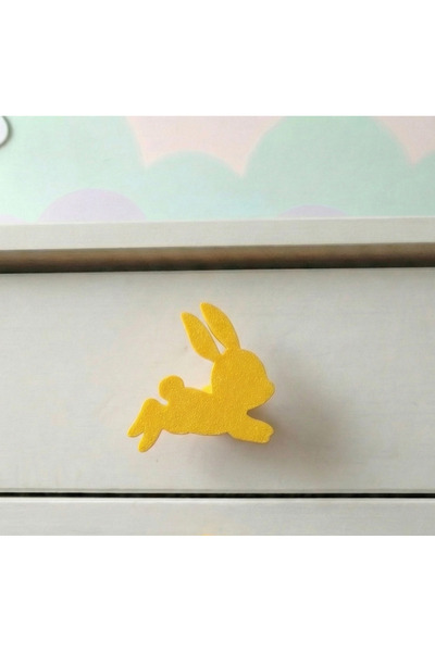 Baylin3D Mâner de dulap cu figurină de iepure - Cameră pentru copii modernă ș...